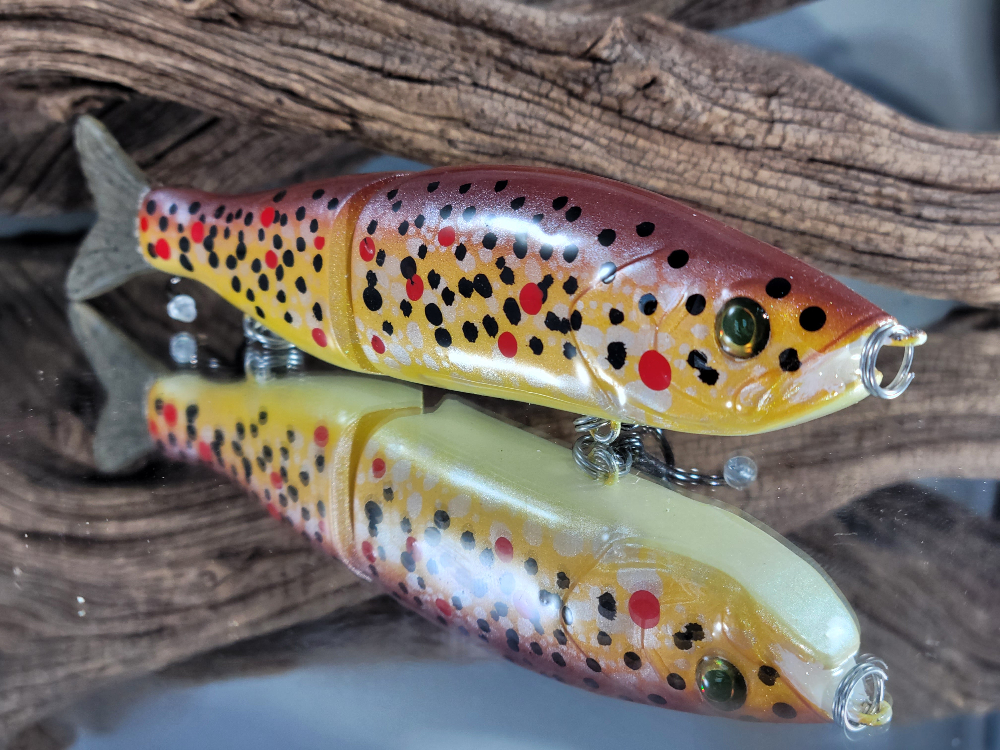 S Waver 168 Style Glidebait - Brown Trout - Clyde's Cranks