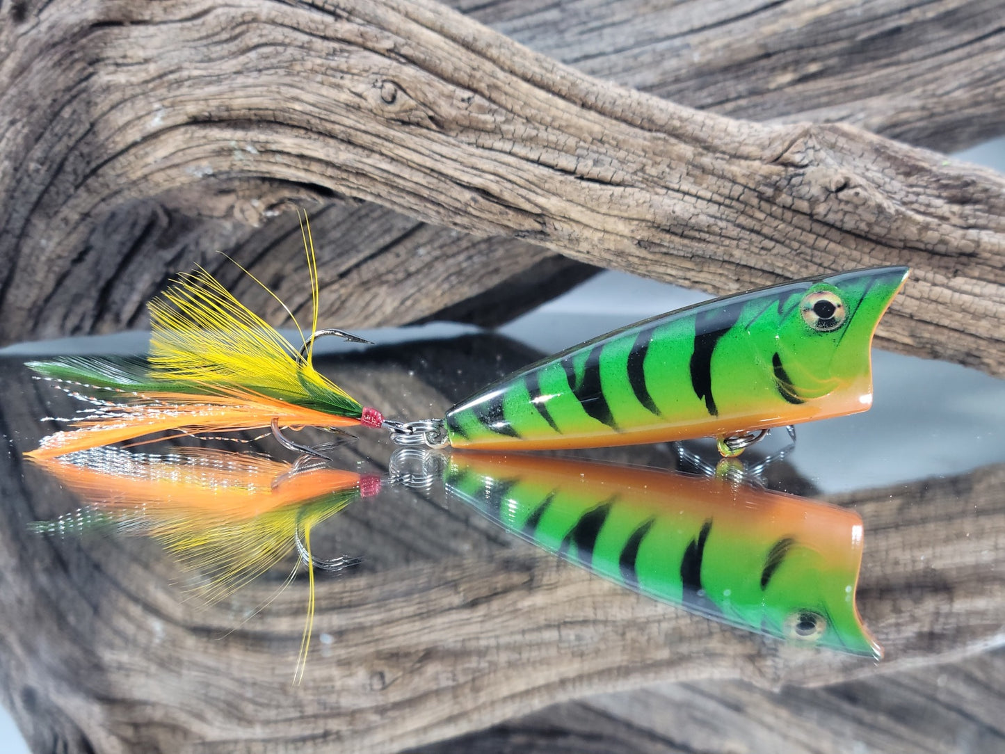 fire tiger fishing lure Louder 70 style popper