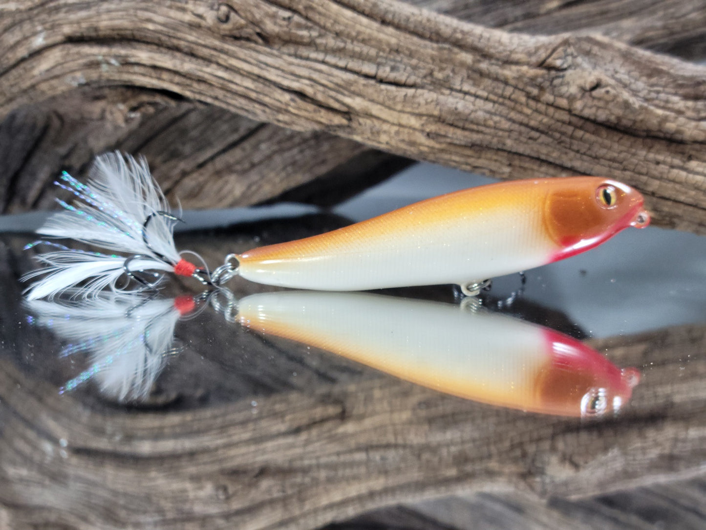 Micro Dog-X style Topwater bait- Caramel Cream